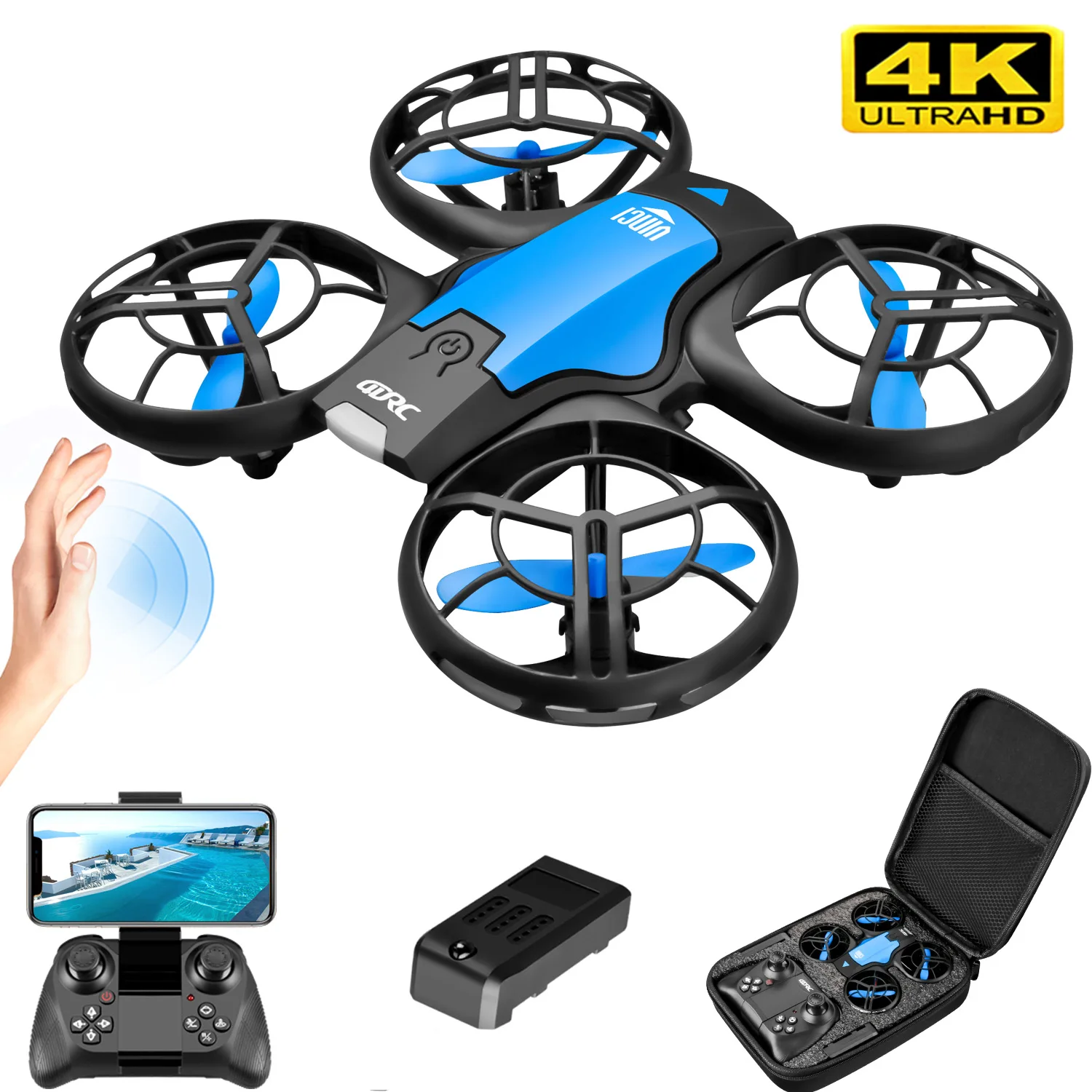 Drone Battery Box - V8新型ミニドローン 4KプロフェッショナルHD 1080P広角カメラ WiFi FPV RCドローン