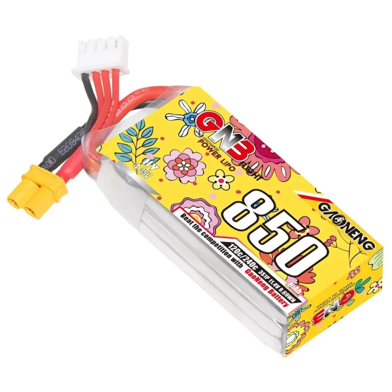 1 個の新しい GNB LiHV 3S 11.4V 850m - Drone Battery 3S のレビューと価格