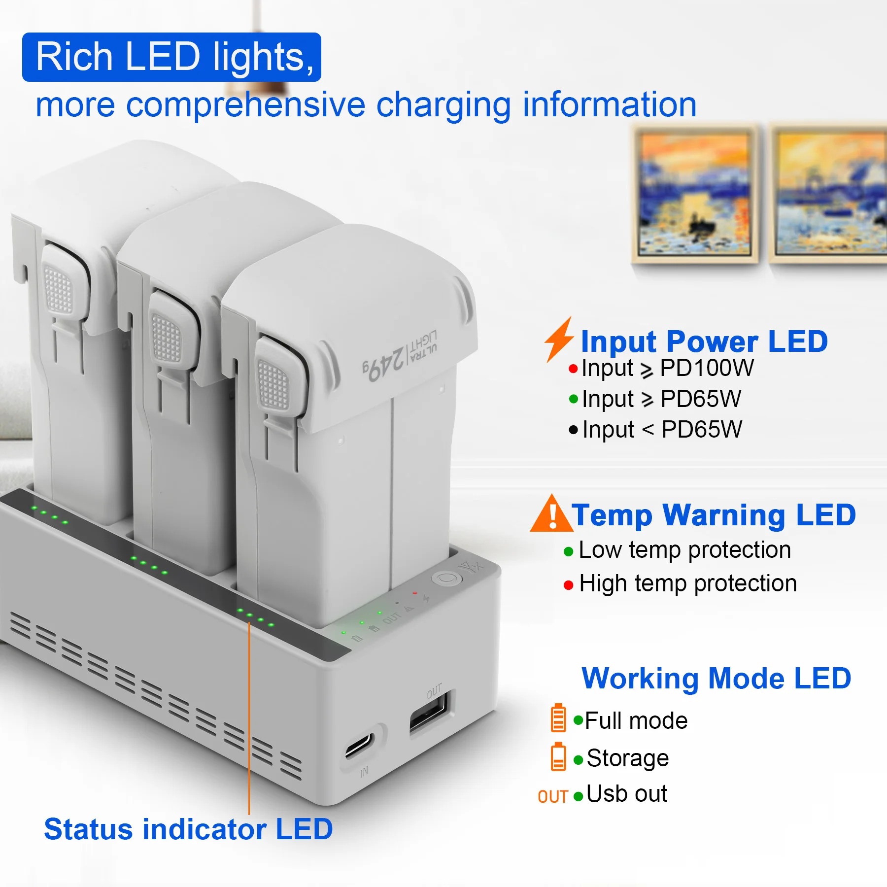 DJI LITO 1/X1 ドローンバッテリー用 3 ウェイ - Drone Battery Smart のレビューと価格