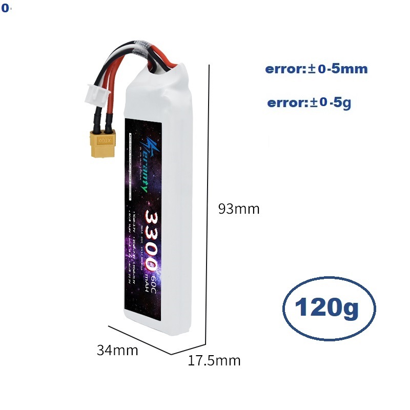 2S 7.4V リポバッテリー 3300mAh 60C 車  - Drone Battery Lipo のレビューと価格