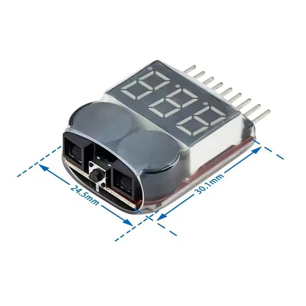 バッテリーチェッカー 低電圧ブザーアラーム LXD 1 8S - Drone Battery Voltage Checker のレビューと価格