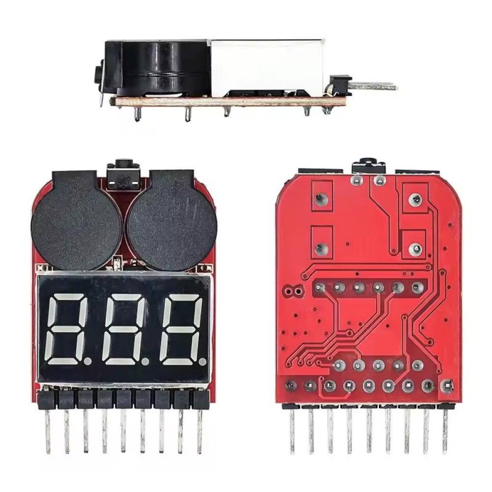 バッテリーチェッカー 低電圧ブザーアラーム LXD 1 8S - Drone Battery Voltage Checker のレビューと価格
