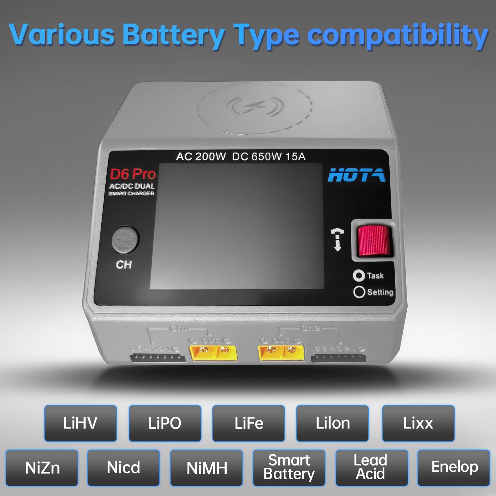 NEW HOTA D6 Pro グレー AC 200w DC - Drone Battery Smart のレビューと価格
