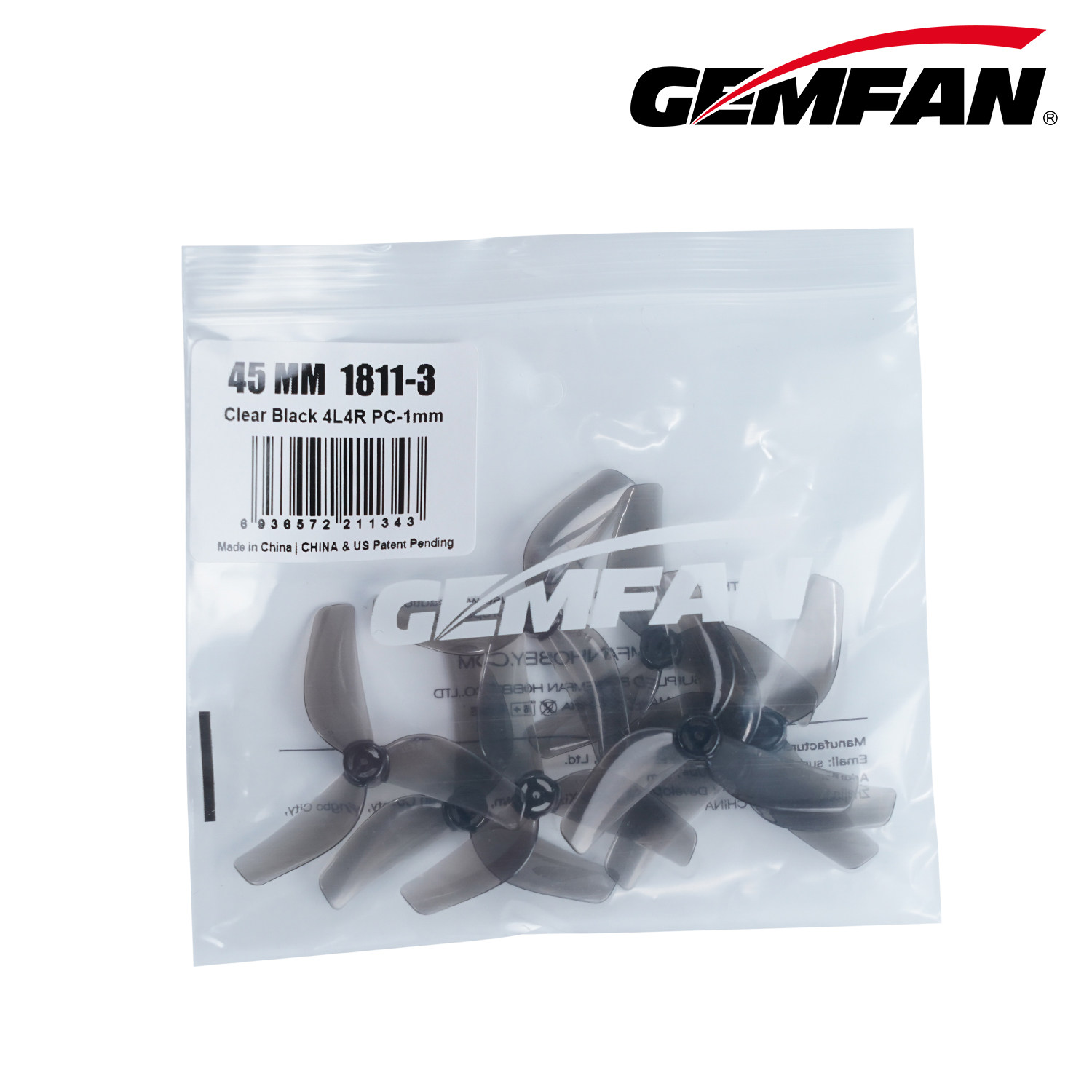 Gemfan 1811 45mm 3枚羽根PCプロペラ4個パ - Drone Battery Bag のレビューと価格