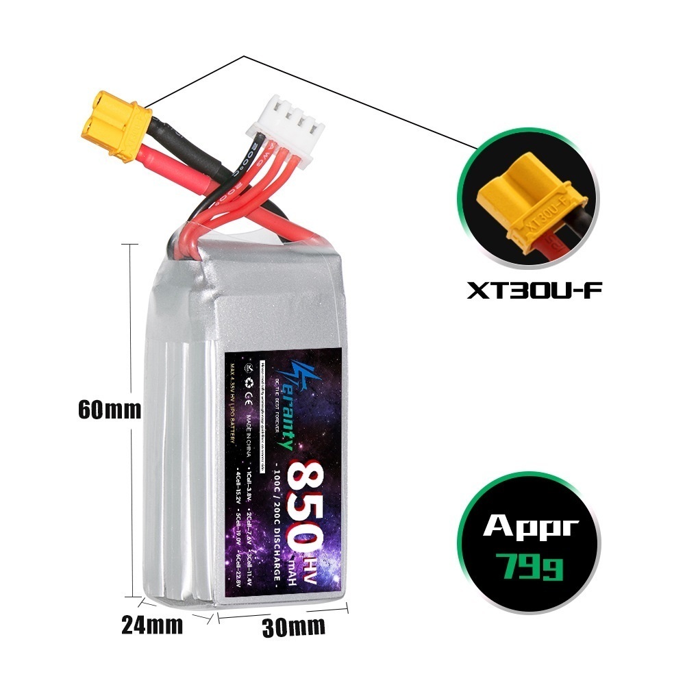 1/2/3 個 TERANTY 3S 11.4V リポバッテ - Drone Battery 3S のレビューと価格